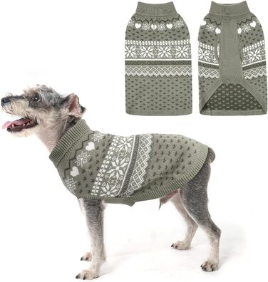 Светр для собак SCENEREAL: теплий, м'який, з високим коміром, для великих, середніх та маленьких собак. Ідеальний для святкування Різдва!