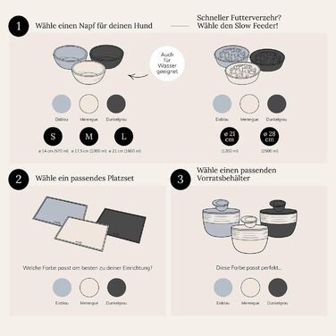 Миска для собак District 70 Bamboo - Темно-сіра, маленька (570 мл)