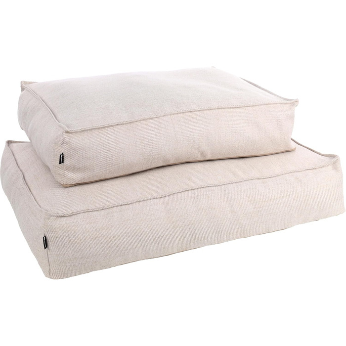 Ортопедичне ліжко для собак Flamingo Baldar – прямокутне, бежеве, 80 см. Комфортне місце для сну з подушкою Baldar, 80x60x18 см