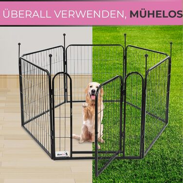 Складаний манеж для цуценят MaxxPet, 12 панелей, 60x60 см, регульований вольєр для собак, загорожа для дому і вулиці