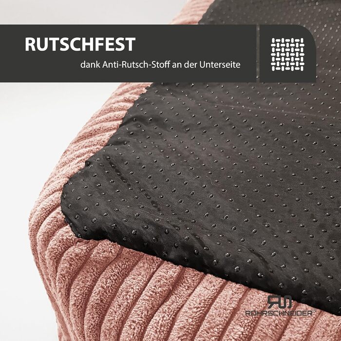 Крісло-лежанка для собак породистых собак, малого та середнього розміру, з подушкою Cord, 70x50 см, з пакетиками для прогулянок (Пудрово-рожевий, широка тканина Cord)