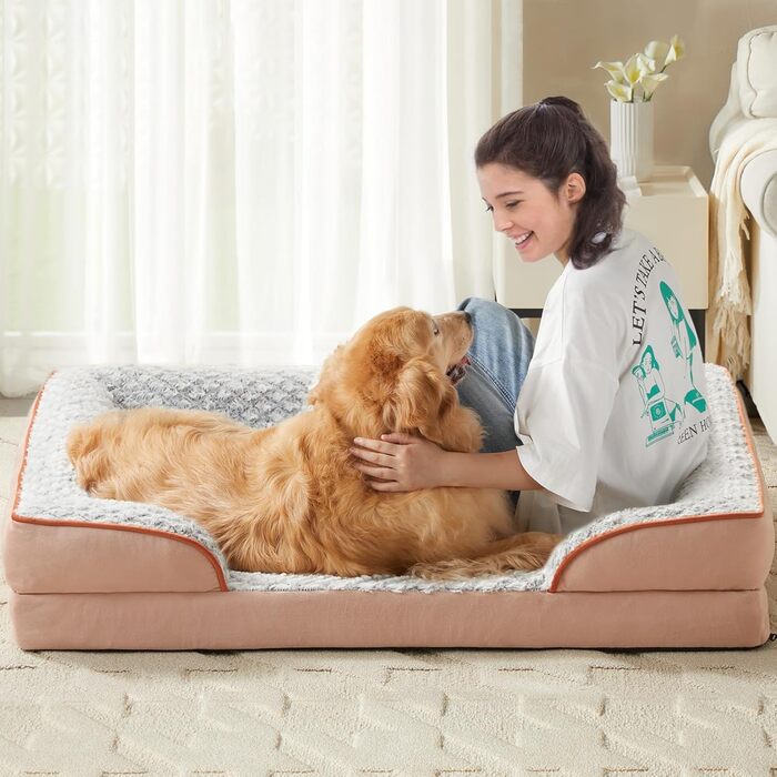 Ортопедичне ліжко для собак великих порід, з піною типу 