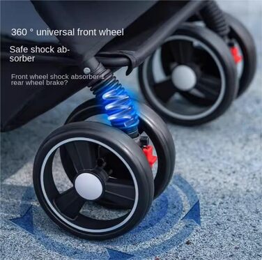 Дитяча та собача коляска Hundebuggy, складана, з кошиком та регульованою ручкою, червона, 48x69x94 см