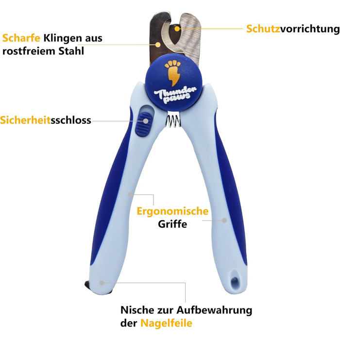 Професійна кусачка для догляду за кігтями собак Thunderpaws з захистом, блокуванням та пилочкою (Середній-Великий, Зелений). Також доступна для собак малих та середніх розмірів (Блакитна)