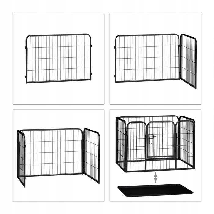 Клітка для малих собак Relaxdays зі сталі з порошковим покриттям, 108 x 70 x 73 см