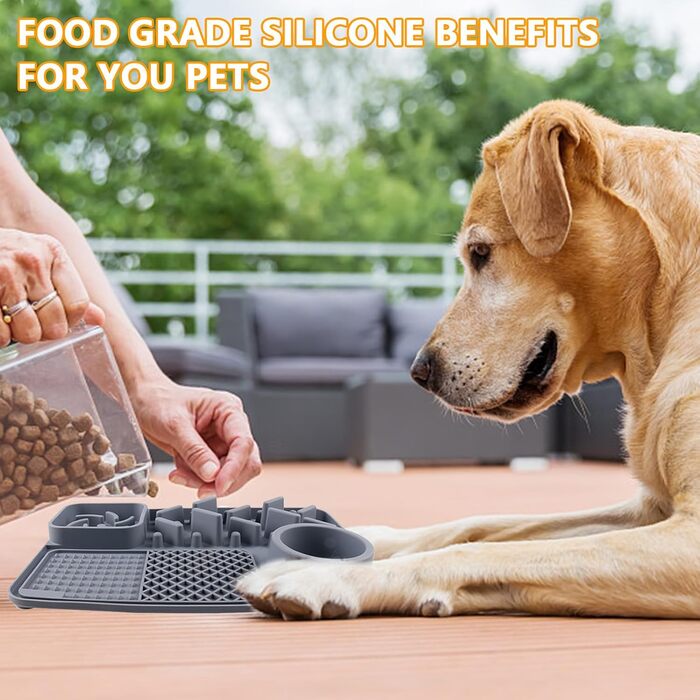 Лежанка-заспокійник для собак Schleckmatte Hund 30x20.5 см з присосками, антиковзаюча, BPA-Free, для повільного годування, зменшує тривожність під час купання, грумінгу та тренувань