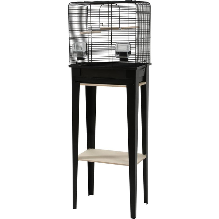Клітка для птахів Zolux CHIC LOFT S, 38×24,5×113 см, чорна, меблі для папуг