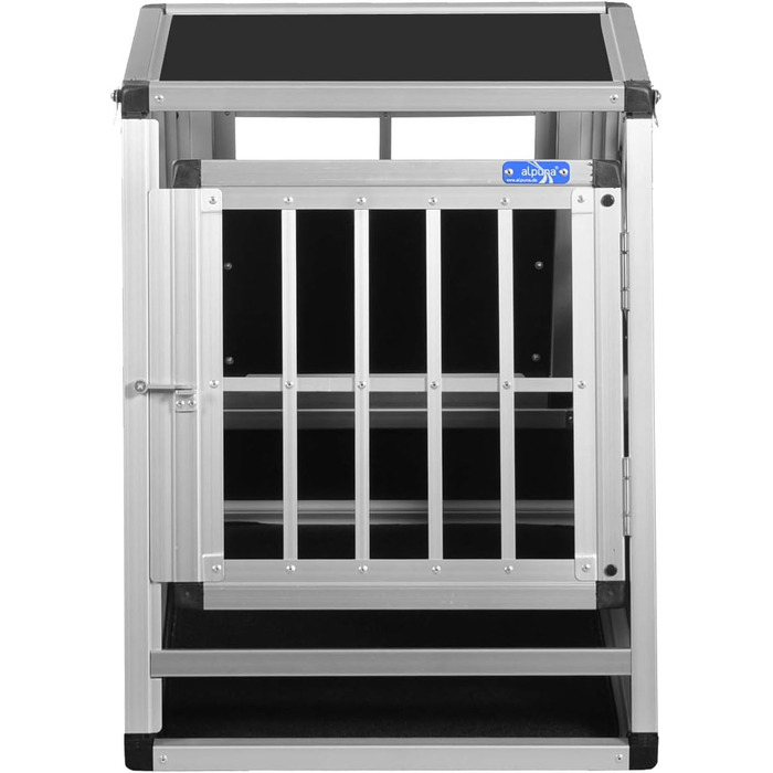 Алюмінієва переносна клітка для собак Transportbox N18 72x50x62 см з аварійним виходом та захистом від ударів, для безпечного транспортування в багажнику автомобіля