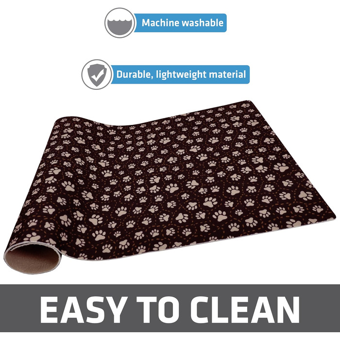 Підкладка для собак та котів Drymate, вбираючий матеріал, водонепроникна основа, антиковзаюча, для прання в машині, міцна, 30,5 x 50,8 см, кольори: Індійське літо Туркіс, Paw Path Tan