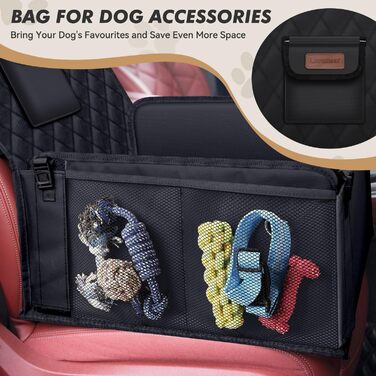 Автокрісло для собак: стабільне, безпечне, водонепроникне, чорне. Підходить для малих та середніх порід.