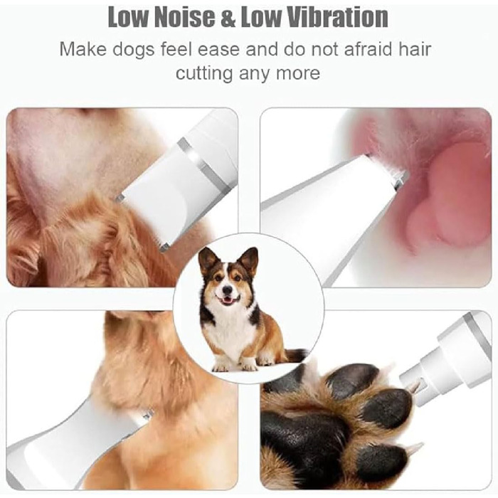 Мультитрим Про від Dr Pfoten: тиха 4-в-1 машинка для стрижки собак та котів. Набір для стрижки собак, котів, лап, очей, вух, обличчя та тіла. Акумуляторна.