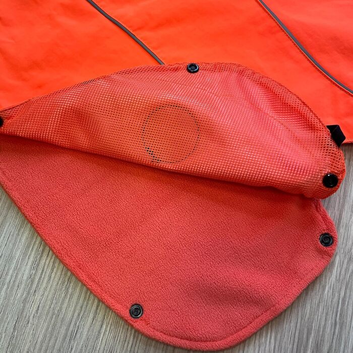 Водонепроникний дощовик для собак 2в1 DOGOPAL – дощовик з винімним флісом для великих, середніх та маленьких собак (Помаранчевий, S)