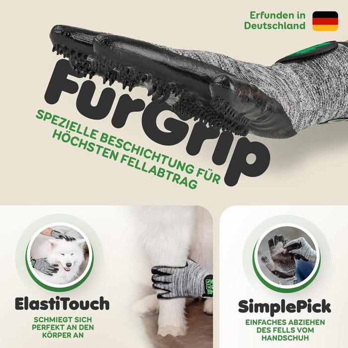 Рукавичка для грумінгу тварин DR Zoo (1 пара, розмір S) – для собак, котів та коней. Ефективне видалення шерсті, м'який дизайн з нопочками, підходить для короткої та довгої шерсті, мокрого та сухого хутра. Підходить для вузьких жіночих рук.