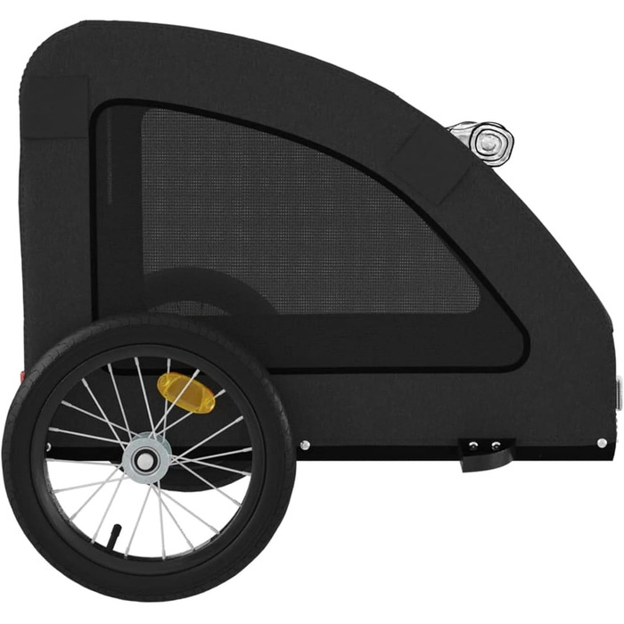 Транспортувальний причіп для собак та котів, 125x63x66 см, Oxford-Gewebe, Model 93959 (Чорний)