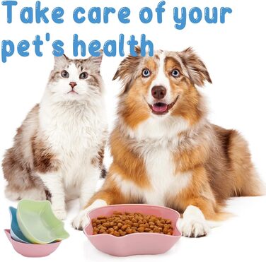 Набір мисок для котів (6 шт.), неслизькі миски для їжі та води, довговічні та легко миються