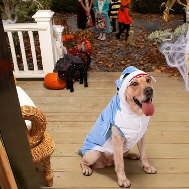 Костюм для собак FLAdorepet на Halloween: теплий флісовий костюм корови для великих собак, розмір 6XL (Обхват грудей 89 см, вага 23-36 кг), блакитний