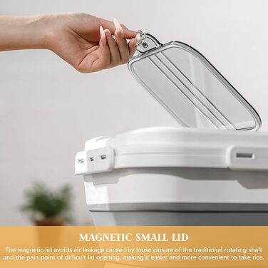 Контейнер для корму для собак RoxNvm, 12.5 кг, з кришкою та ложкою, сірий