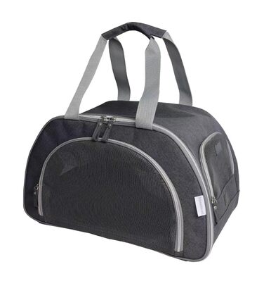 Розширювана переноска для котів – складана переноска для котів та маленьких собак до 6 кг, легка переноска, сумка для транспортування, дихаюча та компактна переноска, сірого кольору