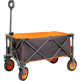 Складаний візок Bollerwagen для кемпінгу, саду, пляжу та покупок (100 кг, оранжевий)