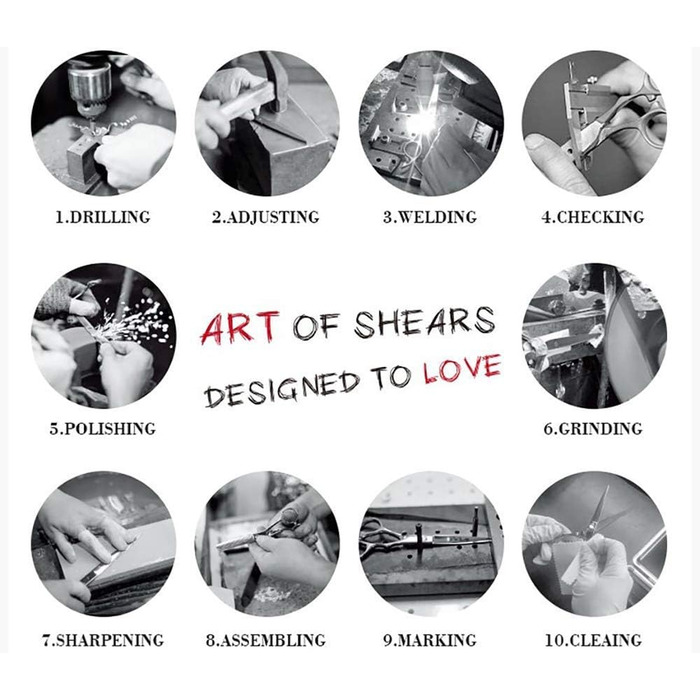 Професійний набір перукарських ножиць Aolanduo: основні ножиці 6.0 дюймів та ножиці для проріджування, з нержавіючої сталі VG10, ергономічний дизайн, для перукарів та барберів