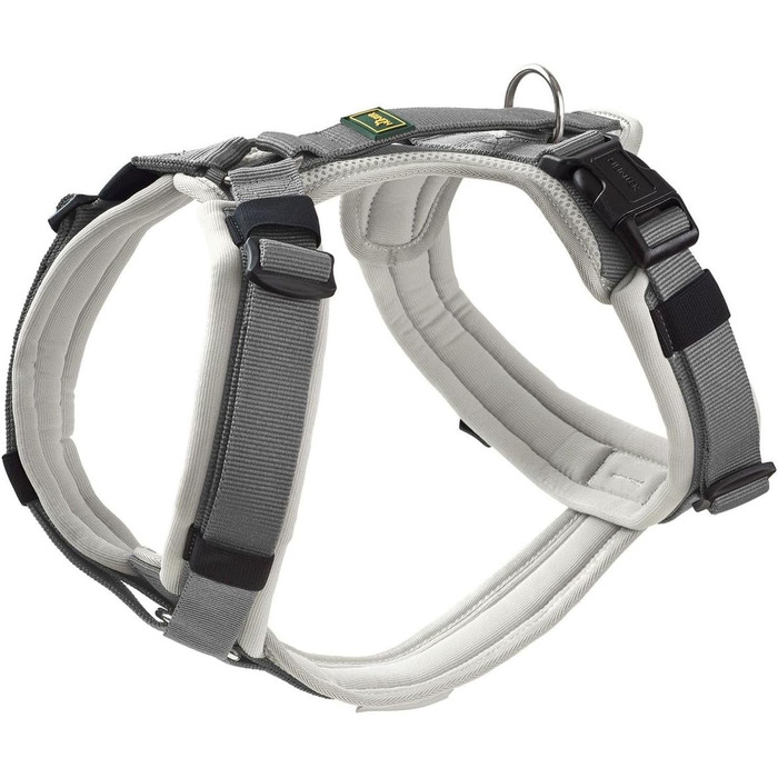 Нашийник для собак HUNTER Hundegeschirr Maldon UP, світло-сірий/сірий, м'який, комфортний, з 3M Scotchlite, 4-ступенева регулювання, з м'яким ручним захопленням (від S-M), розмір XS світло-сірий/сірий