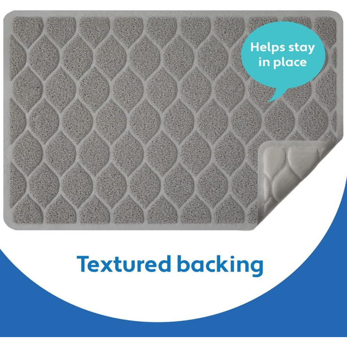 Мат для котячого туалету Mighty Monkey Premium, сірий, великий (24' x 17'), без фталатів