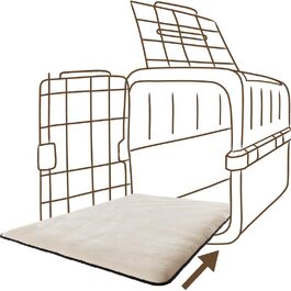 М'яка, миюча собача підстилка Knuffelwuff для переносок Interstate - міцна та екологічна, білий колір, розмір Medium