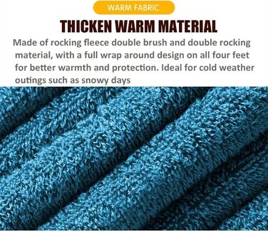Теплий зимовий одяг для собак, флісовий пуловер з ніжками, регульований халат для тварин з капюшоном для коргі, підходить для цуценят, маленьких, середніх та великих собак (Колір: Синій, Розмір M Синій)