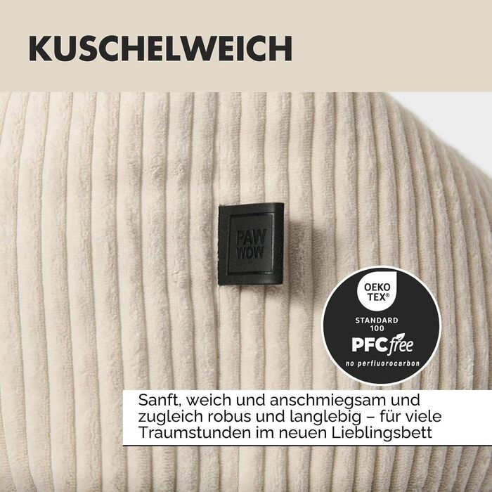 Ортопедичне ліжко для собак Антон | Ліжко-кошик для середніх та великих собак (Бежевий, 105x75 см)