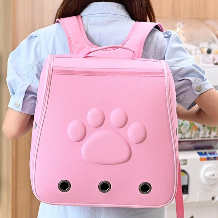 Транспортна сумка для котів, переноска для тварин | Дихаюча переноска для котів, маленька переноска для котів та собак, портативна сумка для тварин у дорогу Рожева