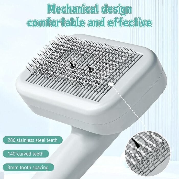 Іонна щітка для тварин Pet Ion Brush - професійна самоочисна щітка для собак та котів, м'яке розчісування, гладке волосся, зменшення статичної електрики