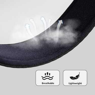 Нашийник для собак Didog з нейлону, м'який, з металевою застібкою-швидкої фіксації, чорний, розмір M (33-51 см)