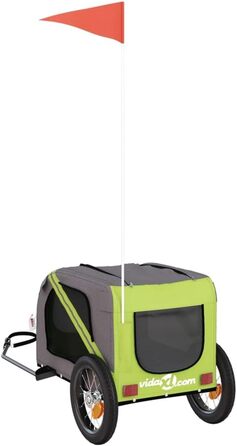 Ферштрайт (Festnight) Причіп для велосипеда, переноска для собак, 30 кг, 124 x 53 x 53 см, зелений