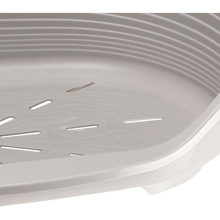 Крізьлежанка для собак Ferplast Siesta Deluxe, велика, сіра, 84 x 55 x 28,5 см, пластик, знімний кошик, антиковзаюча поверхня