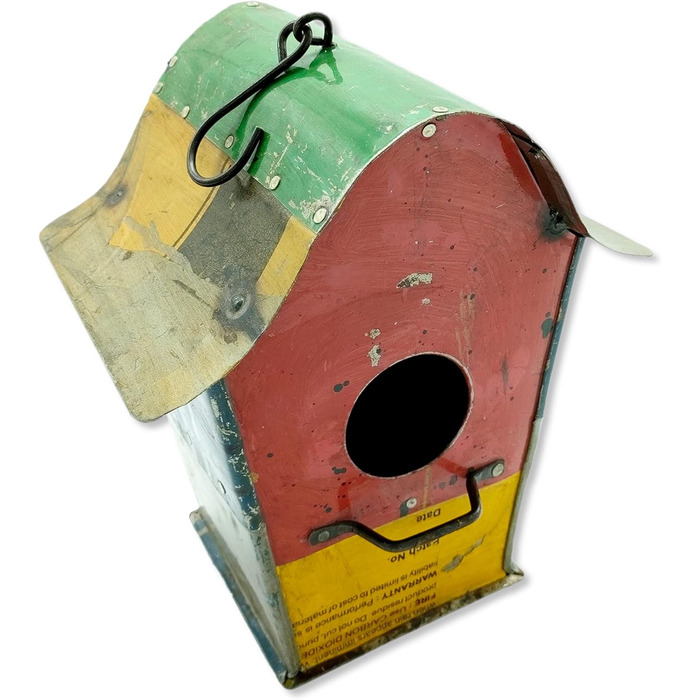 Металева годівниця для птахів, 22 x 36 см, кольорова, для саду та декору