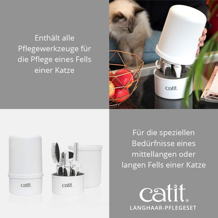 Catit набір щіток для довгошерстих котів, щітки для догляду за шерстю довгошерстих кішок