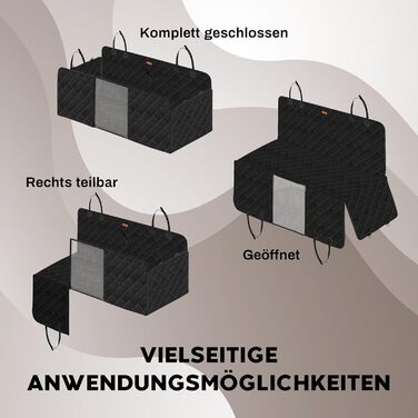 Захист для заднього сидіння автомобіля для собак Hainberger: водовідштовхувальний, стійкий до подряпин, з боковим захистом та оглядовим вікном, 137x147 см