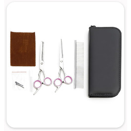 Набір професійних ножиць для собак 3 в 1, набір ножиць для грумінгу собак, ножиці для собак з прямим лезом та зубчастим лезом, для собак, котів та інших тварин