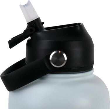 Водонепроникна пляшка для собак 3-в-1 з мискою та контейнером для ласощів | Без BPA, ізольована, 940 мл (Блакитний)