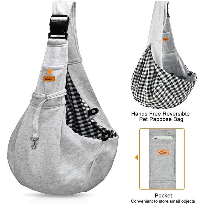 Сумка-переноска для собак CUBY, регульована, двостороння, для маленьких та середніх собак, звільняє руки, з ременем безпеки, кишеня на блискавці, знімна килимок для прогулянок, підкладка на плече, Зелений (застібка, Сірий, Регульована)