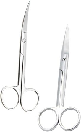 Ножиці для грумінгу тварин з нержавіючої сталі з прямим та вигнутим лезом, ергономічні ручки, для професійного грумінгу та домашнього використання