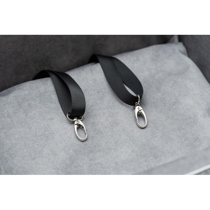 Автокрісло для собак Boutique Zoo | Зручне автокрісло для собак, котів та інших домашніх тварин | Для заднього сидіння, пасажирського сидіння | Автоматичне ліжко для собак, сумка-переноска | Поліестер, еко-замша | Колір: | Розміри: (L (57x50 см), Сірий / 