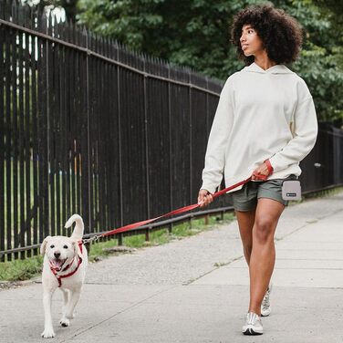 Сумка для ласощів для собак COOWONE з кликером для дресирування, водонепроникна, з тримачем для пакетів, чорна та сіра