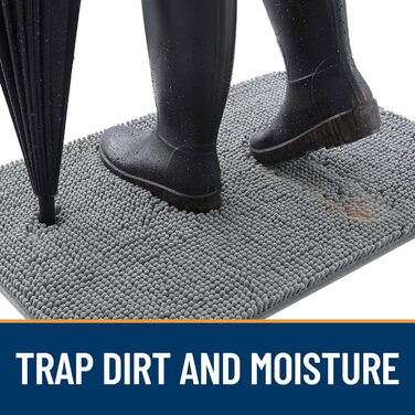 Набір килимків для собак OLANLY, 2 шт., 91.4 x 61 см, поглинають вологу та бруд, швидковисихаючі, антиковзні, миючі. Килимки з джерсі для собак сірого кольору.