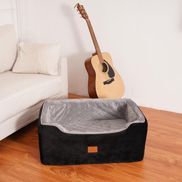 Підвищення для собак у машину - автокрісло для маленьких/середніх собак до 27 кг, з безпечною шлейкою та знімним м'яким матрацом для подорожей