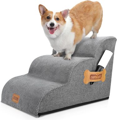 Східці для собак Nobleza, 40 см, з валиком для шерсті - ідеально для маленьких собак, диванів, ліжок та авто