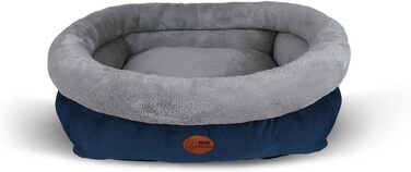 Ліжко для собак та котів Kira – знімний лежак, м'яке та неслизьке, можна прати в машині – Small 51x46x18 см (Medium 61x56x20 см, Синій)