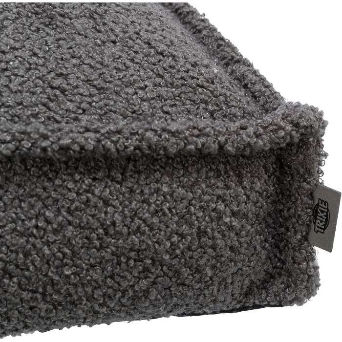 Собача подушка TRIXIE BE ECO Coline, прямокутна, 80×60 см, темно-сіра, екологічна, нековзка основа