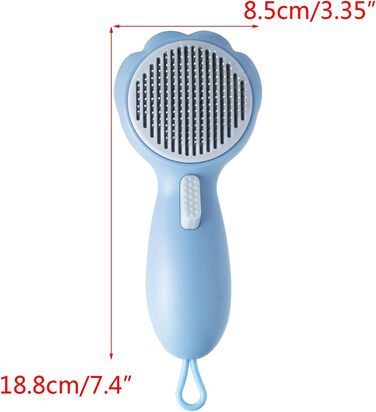 Щітка для собак для видалення шерсті, масажна щітка для котів, для линьки та догляду за шерстю, видаляє розпушену шерсть, безболісні щетинки, самоочисна щітка для собак з м'яким масажем (зелена)