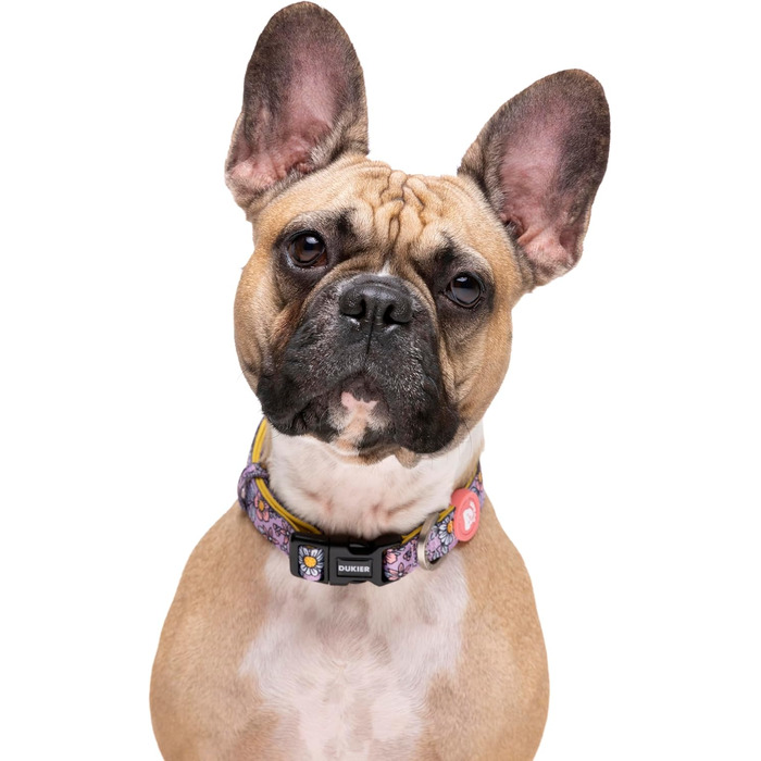 Нашийник для собак DUKIER, регульований, з неопрену, міцний, розмір M (FLOWER POWER)